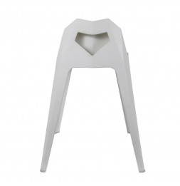 Tabouret en origami - H 61,5 cm - Blanc