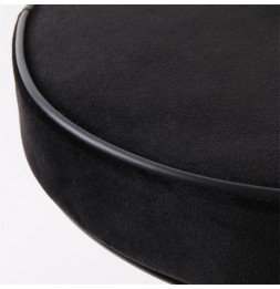 Tabouret pliable imitation velours - Noir