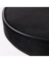 Tabouret pliable imitation velours - Noir