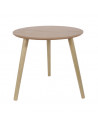 Set de 2 tables gigognes rondes - L 48 x l 48 x H 45 cm - Beige