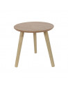 Set de 2 tables gigognes rondes - L 48 x l 48 x H 45 cm - Beige