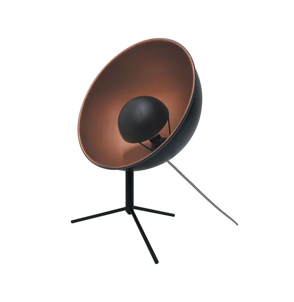 Lampe de bureau cinéma intérieur cuivré - L 31 x l 24 x H 45 cm - Noir