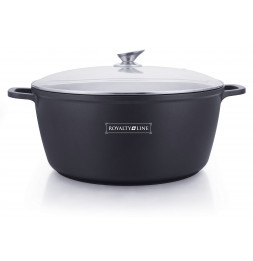 Casserole avec revêtement en marbre - D 36 cm - Noir