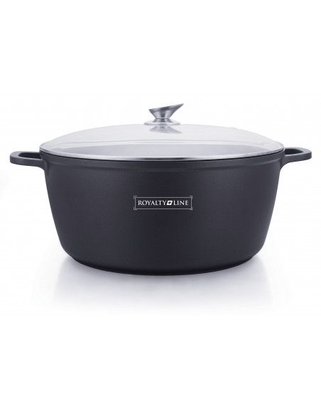 Casserole avec revêtement en marbre - D 36 cm - Noir