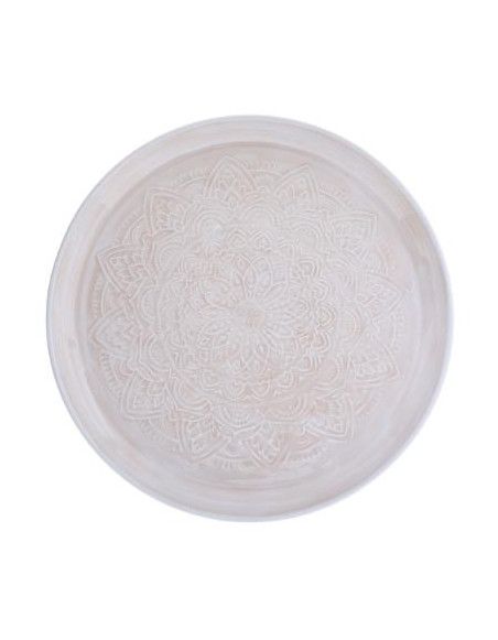 Plateau rond mandala - D 41 cm - Métal - Couleur aléatoire