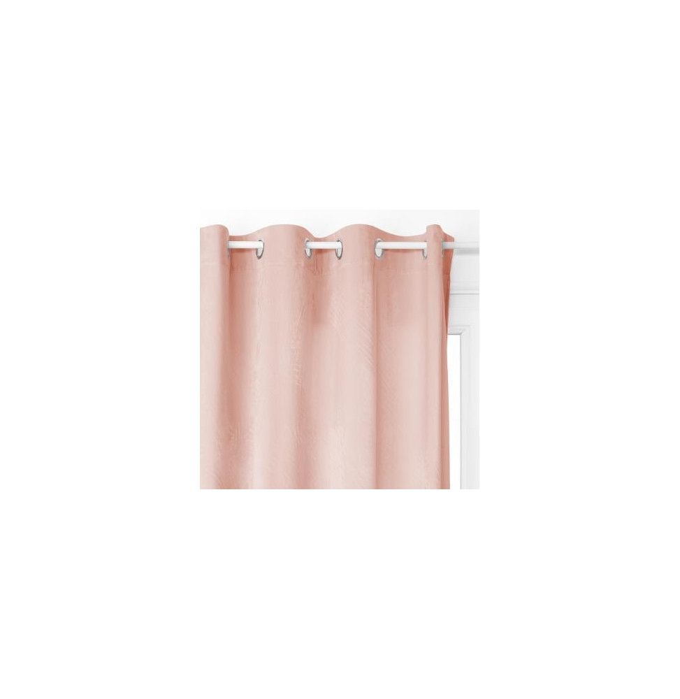 Rideau occultant effet velours - 140 x 260 - Rose