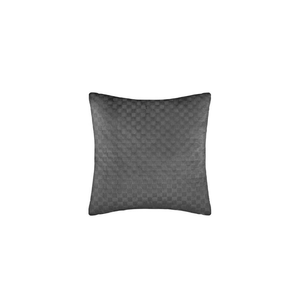 Coussin effet velours - 40 x 40 cm - Gris