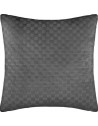 Coussin effet velours - 40 x 40 cm - Gris