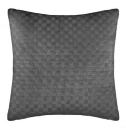 Coussin effet velours - 40 x 40 cm - Gris