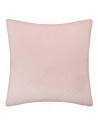 Coussin effet velours - 40 x 40 cm - Rose