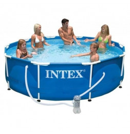 Kit piscine tubulaire ronde 3m05 - Epurateur à cartouches et bâche inclus -  Intex