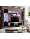 Ensemble TV mural - FLY R3 - 210 x 40 x 190 cm - Noir et blanc