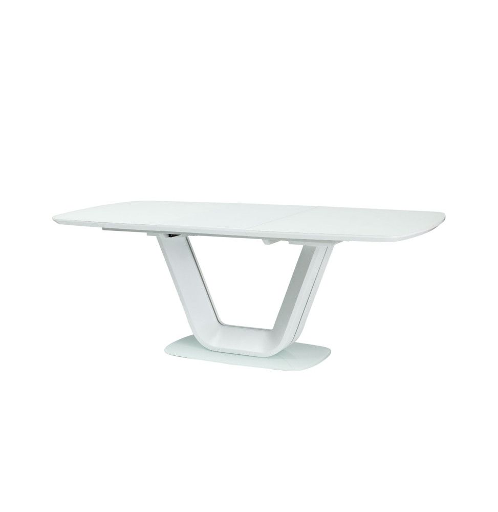 Table extensible 10 personnes - Armani - 160-220 x 90 x 76 cm - Blanc