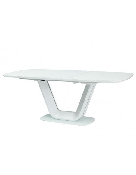 Table extensible 10 personnes - Armani - 160-220 x 90 x 76 cm - Blanc