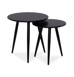 Table gigogne - Cleo - Lot de 2 - Noir