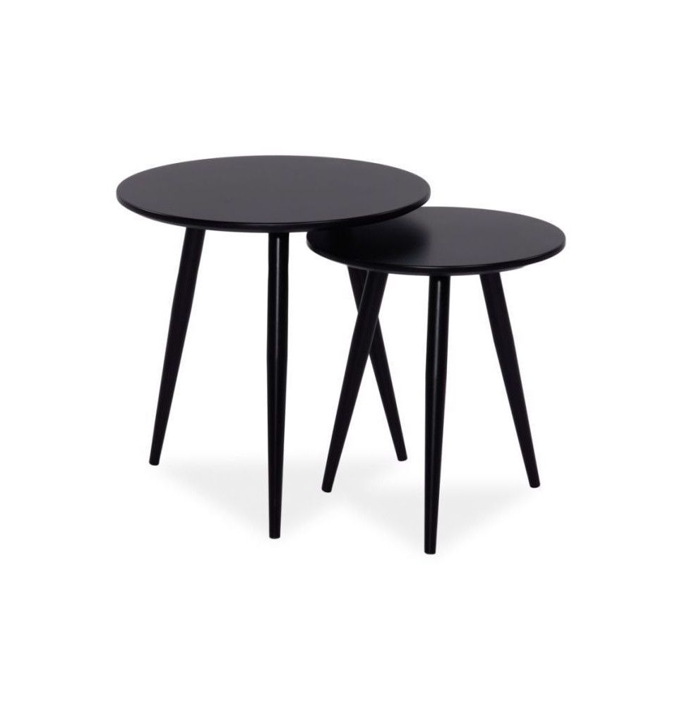 Table gigogne - Cleo - Lot de 2 - Noir