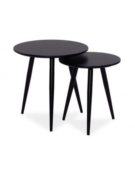 Table gigogne - Cleo - Lot de 2 - Noir