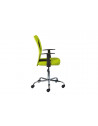 Chaise de bureau à roulettes Donny - l 48 x P 55 x H 89-99 cm - Vert