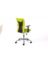 Chaise de bureau à roulettes Donny - l 48 x P 55 x H 89-99 cm - Vert