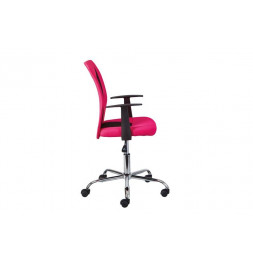 Chaise de bureau à roulettes Donny - l 48 x P 55 x H 89-99 cm - Rose