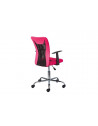 Chaise de bureau à roulettes Donny - l 48 x P 55 x H 89-99 cm - Rose