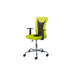 Chaise de bureau à roulettes Donny - l 48 x P 55 x H 89-99 cm - Vert