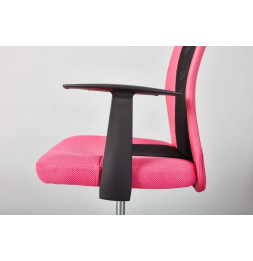 Chaise de bureau à roulettes Donny - l 48 x P 55 x H 89-99 cm - Rose