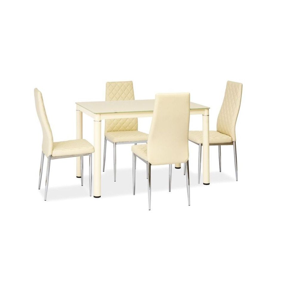 Table 6 personnes - Galant - 110 x 70 x 75 cm - Beige