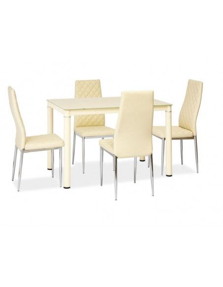 Table 6 personnes - Galant - 110 x 70 x 75 cm - Beige