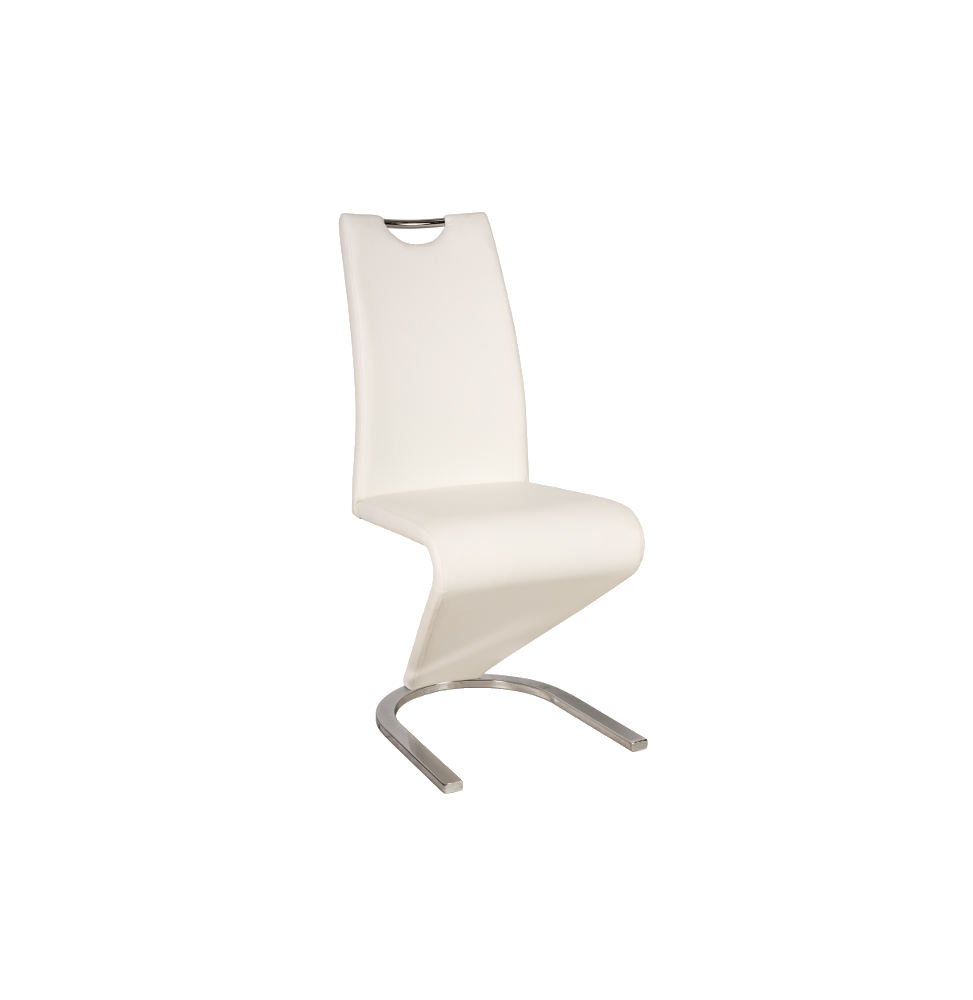 Chaise design - H090 - 45 x 43 x 102 cm - Blanc