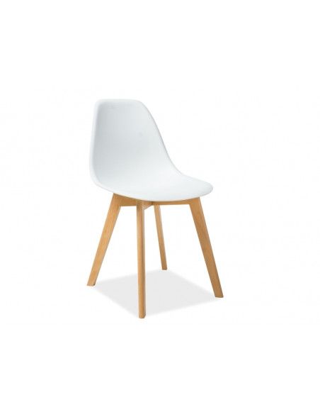 Chaise scandinave - Moris - 46 x 46 x 85 cm - Blanc