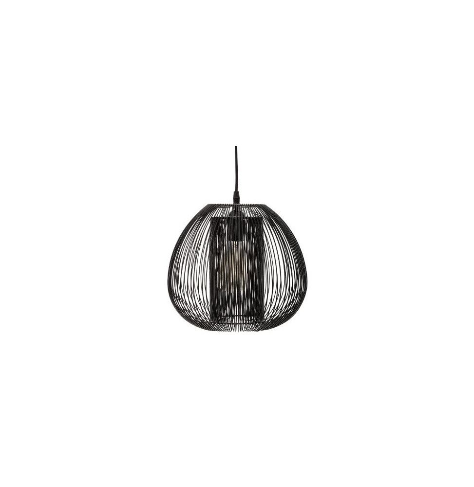 Suspension filaire - D 27.5 x H 25 cm - Noir