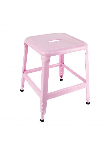 Tabouret transportable en inox -Rose