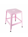 Tabouret transportable en inox -Rose