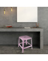 Tabouret transportable en inox -Rose