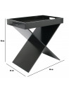 Table d'appoint avec plateau amovible - Noir