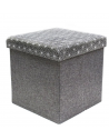 Coffre pouf pliable imprimé - Gris