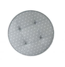 Coussin de sol rond imprimé - Gris clair