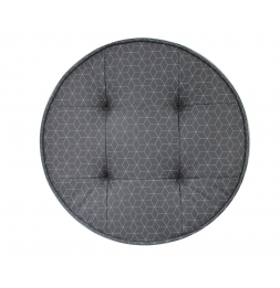 Coussin de sol rond imprimé - Gris foncé