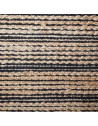 Tapis en jute et coton - Noir et marron - 140 x 70 cm