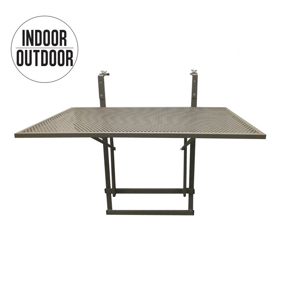 Table de balcon pliable - Gris taupe