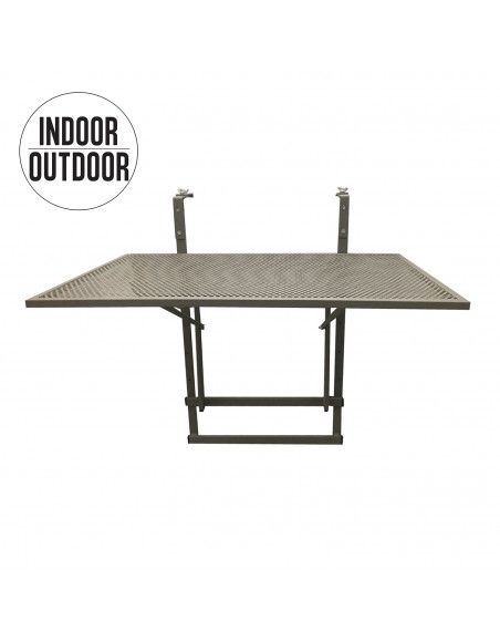 Table de balcon pliable - Gris taupe