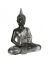 Statue Bouddha méditation - L 52 x l 30 x 63 cm - Marron et Argenté