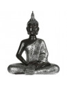 Statue Bouddha méditation - L 52 x l 30 x 63 cm - Marron et Argenté