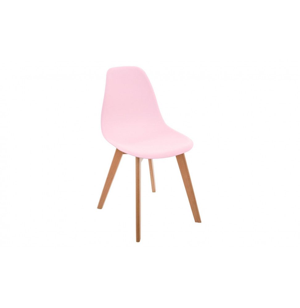 Chaise rose scandinave  pour enfant - Rose