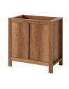 Ensemble meuble vasque + miroir - Bois - 80 cm - Classic Oak