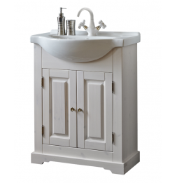 Ensemble meuble vasque + miroir - Bois - 85 cm - Romantic nowy