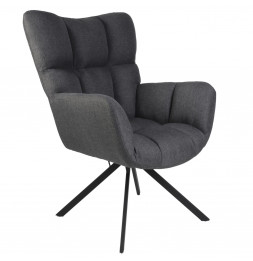 Fauteuil pivotant Washington - L 72 x P 67 x H 88 cm - Gris