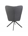 Fauteuil pivotant Washington - L 72 x P 67 x H 88 cm - Gris