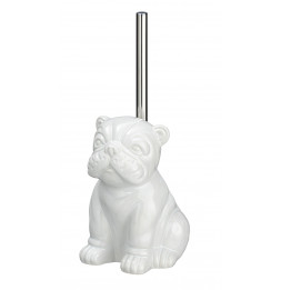 Brosse WC en céramique - Bulldog - Blanc